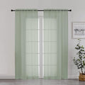 Chyhomenyc Sage Green Sheer Curtains 72 Inch Length 2 Panels, Light Filtering by Chyhomenyc