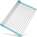 Tomorotec 17.7" x 12.5" Roll Up Dish Drying Rack Over Sink Drying Rack Sink by Tomorotec