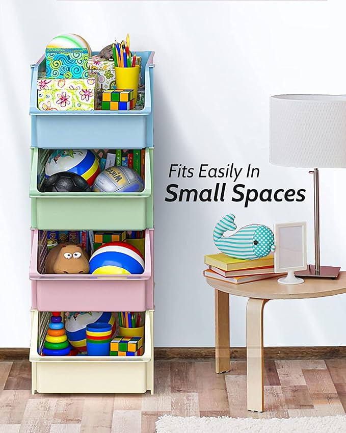 Skywin Plastic Stackable Storage Bins - Image 5
