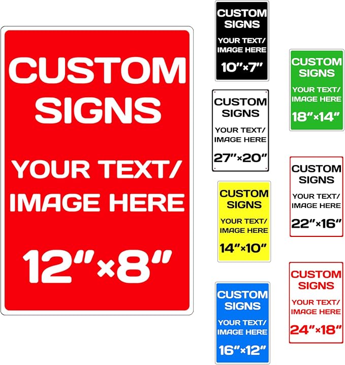 custom company signs, Aluminum Weatherproof Metal Sign Multiple Sizes Custom - Image 7