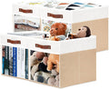 HNZIGE Fabirc Storage Cube Bins 13x13x15 Storage Cube Bins, 4 Pack Foldable by HNZIGE