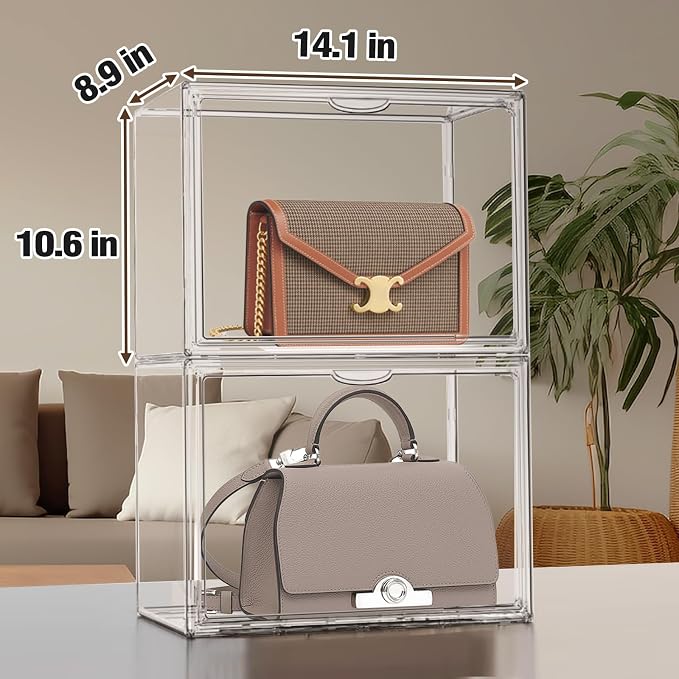 1Pack Clear Stackable Plastic Storage Bins - Image 2