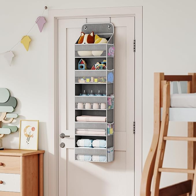 LAMU 5 Tier Over the Door Organizer Hanging, 5 Large Pockets and 10 Side - Image 9