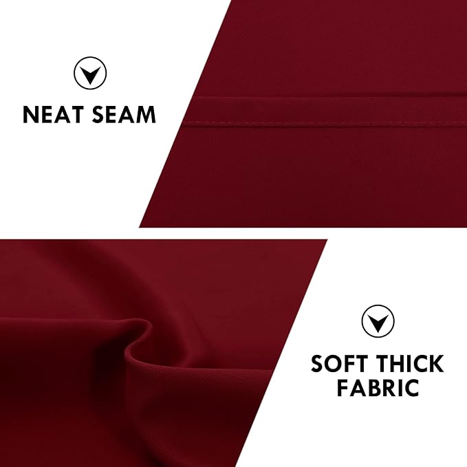 DWCN Burgundy Blackout Curtains - Image 5