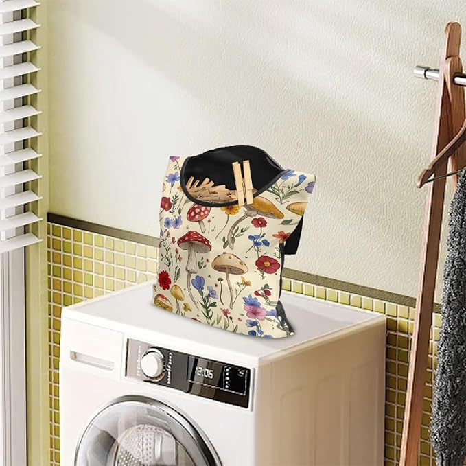 Mushroom Clothespin Bag with Hanging Hook - Image 3