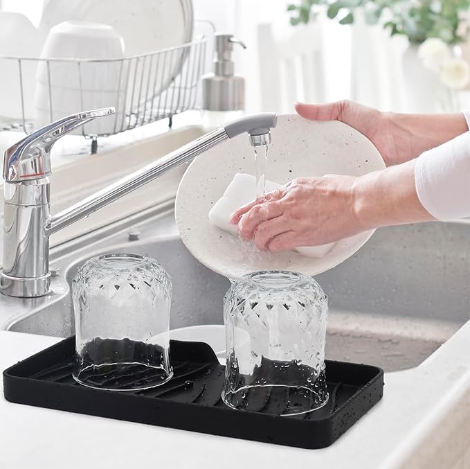 YASMEN Silicone Bathroom Soap Dishes, Sink Sponge Holder - Image 5