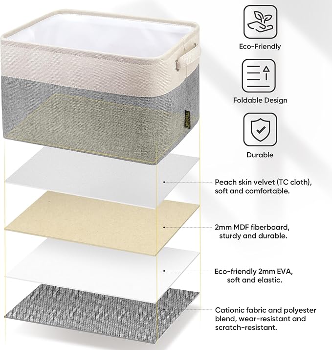 BALEINE 3 Pack Fabric Storage Bins - Image 5