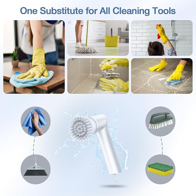 LABIGO Electric Spin Scrubber LA5 Mini, Bathroom Scrubber Shower Scrubber - Image 7