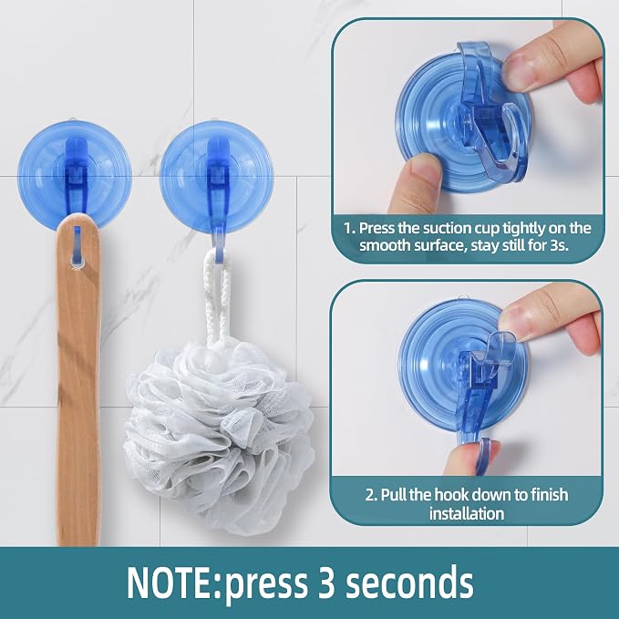 Antimbee Suction Hooks, 5 Pack Clear Hanger, Removable Small Suction Cups - Image 4