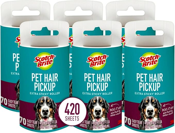 Scotch-Brite Pet Hair Pickup Extra Sticky Lint Roller, Designed by Scotch-Brite