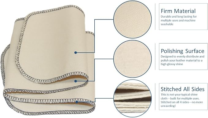 FeetPeople Premium Professional Shine Cloth, 20 Inch x 5 Inch, 6 Cloths - Image 3