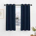 PONY DANCE Navy Blue Bedroom Curtains by PONYDANCE