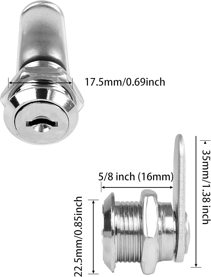Cabinet Locks, Cylinder Locks, Zinc Alloy Cam Lock - Image 2