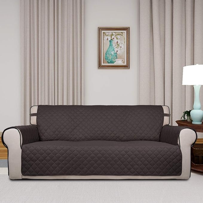 PureFit Reversible Quilted Sofa Cover, Water Resistant Slipcover Furniture - Image 2