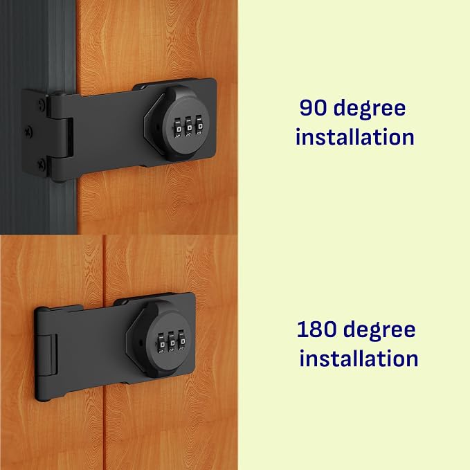 3-Digit Combination Lock, Zinc Alloy, Cabinet Door Latch, Easy DIY Installation - Image 3