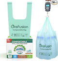 Compostable Trash Bags with handle-tie, Garbage Bags, 2.6 Gallon, Food Waste by GreFusion