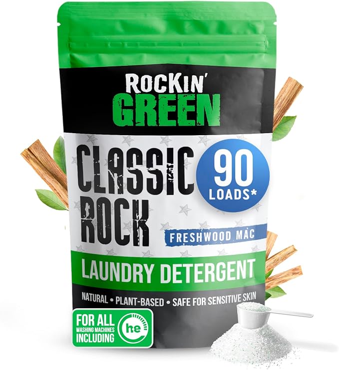 Rockin' Green Classic Rock Laundry Detergent, Plant based, All Natural Laundry by RockinGreen
