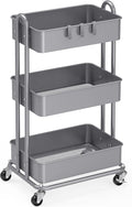 Simple Houseware 3-Tier Heavy Duty Metal Utility Rolling Cart by SimpleHouseware