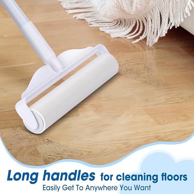 AZEN Large Lint Rollers for Pet Hair, Extra Sticky, 9.45 in Rollers for Floor - Image 4