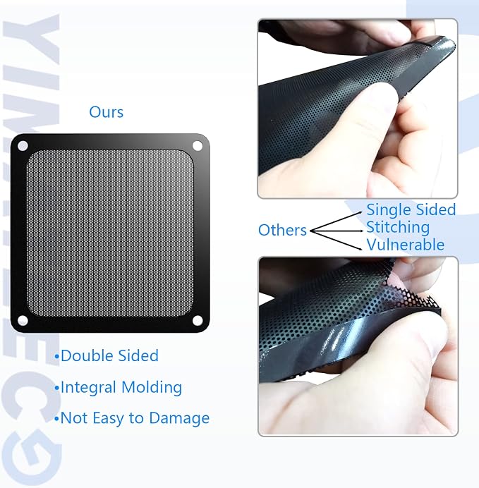 Dust Filter PC 140mm for Computer Cooler Fan/PSU/Routers PVC 50 Mesh, Magnetic - Image 3