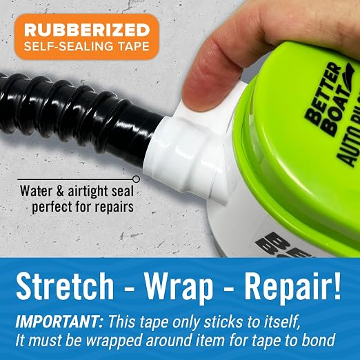 White Heavy Duty Silicone Tape, Self-Fusing Rubber Hose and Plumbing Water Pipe - Image 5