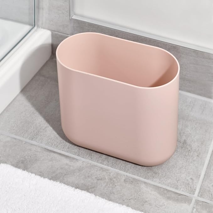 iDesign Cade Oval Slim Trash, Compact Waste Basket Garbage Can - Image 3