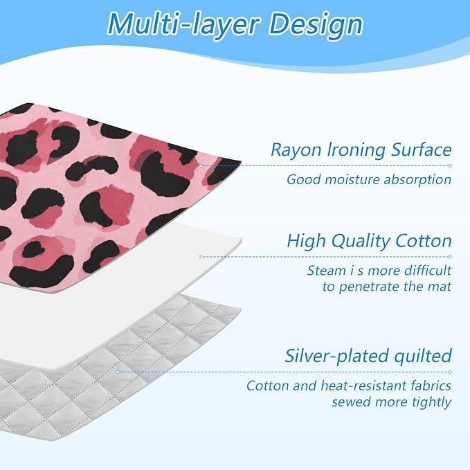 Light Leopard Print Pattern Ironing Mat - Image 4