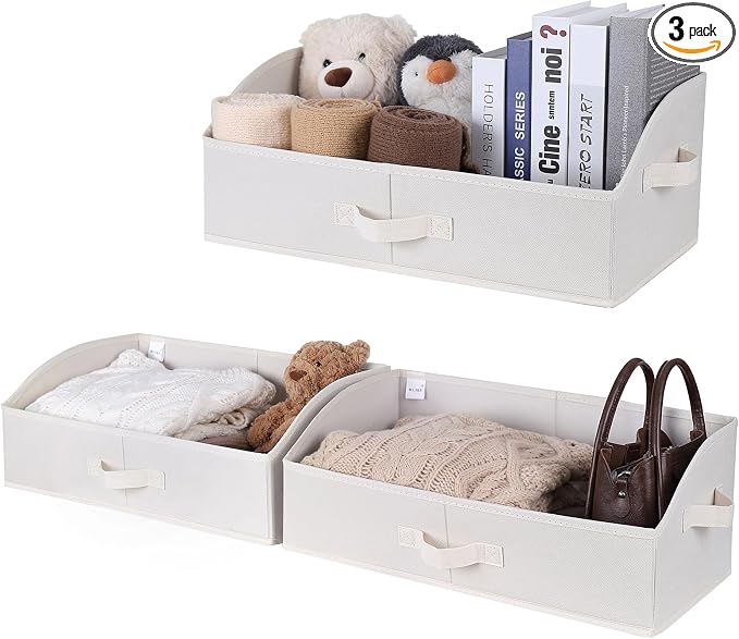 WUIKE 3 Pack Extra Large Closet Storage Bins by WUIKE