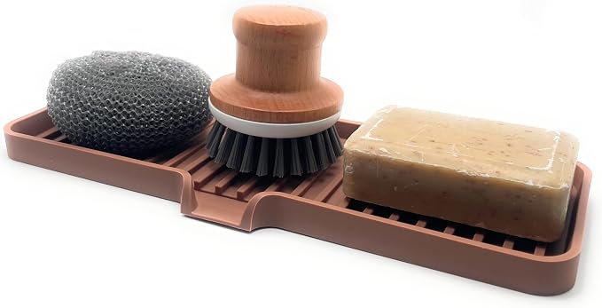 Happitasa Silicone Soap Dish Tray and Sponge Holder - Image 2