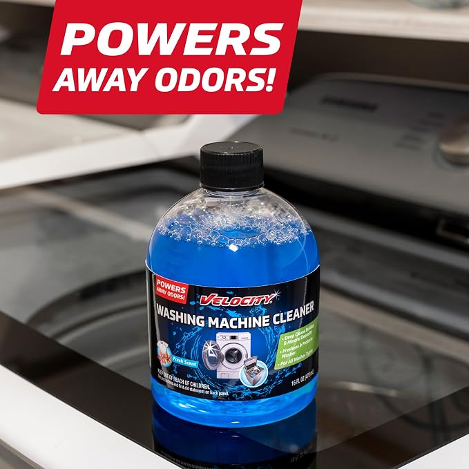 Velocity Washing Machine Cleaner – 4 Uses Per Bottle. Removes Hardwater Stains - Image 5