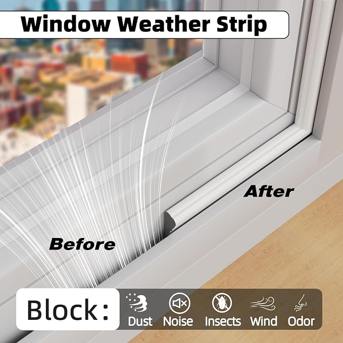3Pcs×196" Wedge Weather Stripping Door Seal Strip - Image 4