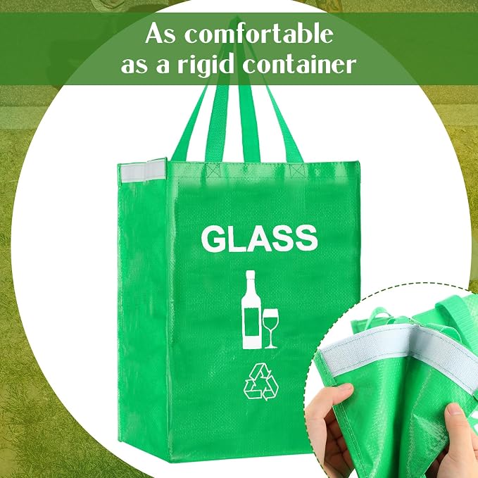 4 Pcs Recycling Bin Bags Separate Recycle Bin Waterproof Waste Baskets - Image 4