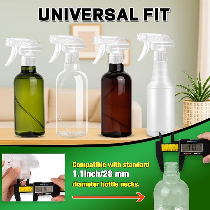 DIYSELF Spray-Nozzle-for-Bottles, Mist Stream Trigger Sprayer - Image 3