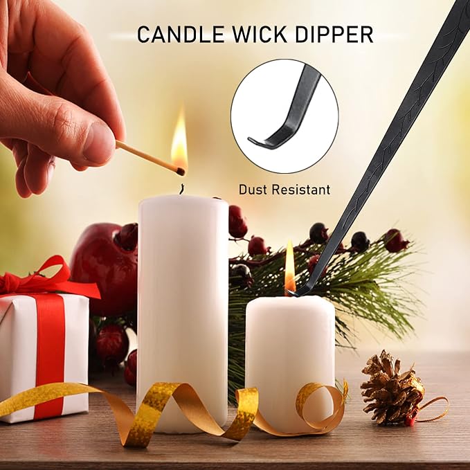 3 in 1 Candle Accessory Set, Candle Wick Trimmer Cutter, Candle Snuffer & - Image 4