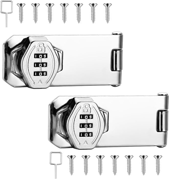 Cozy Tower 4 inch 180 Degrees Hasp Combination Lock by CozyTower