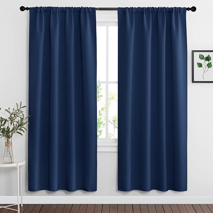 RYB HOME Curtains for Bedroom 72 inches Long, W 34 x L 72, 2 Panels by RYBHOME