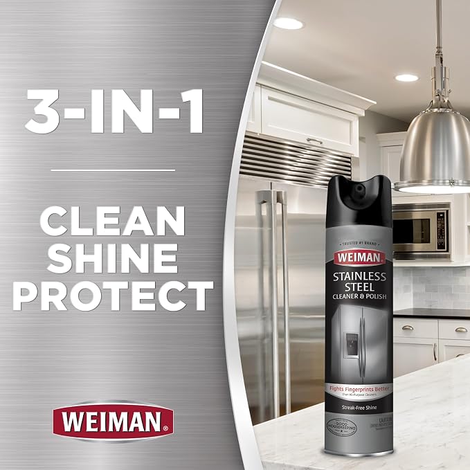 Weiman Stainless Steel Cleaner & Polish Streak-Free Shine - Image 3