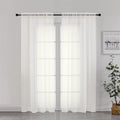 Chyhomenyc Sheer Curtains 72 Inch Length 2 Panels, Short Window Curtain Drapes by Chyhomenyc