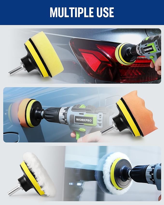 WORKPRO 3 Inch Drill Buffing Pad Kit - Image 4