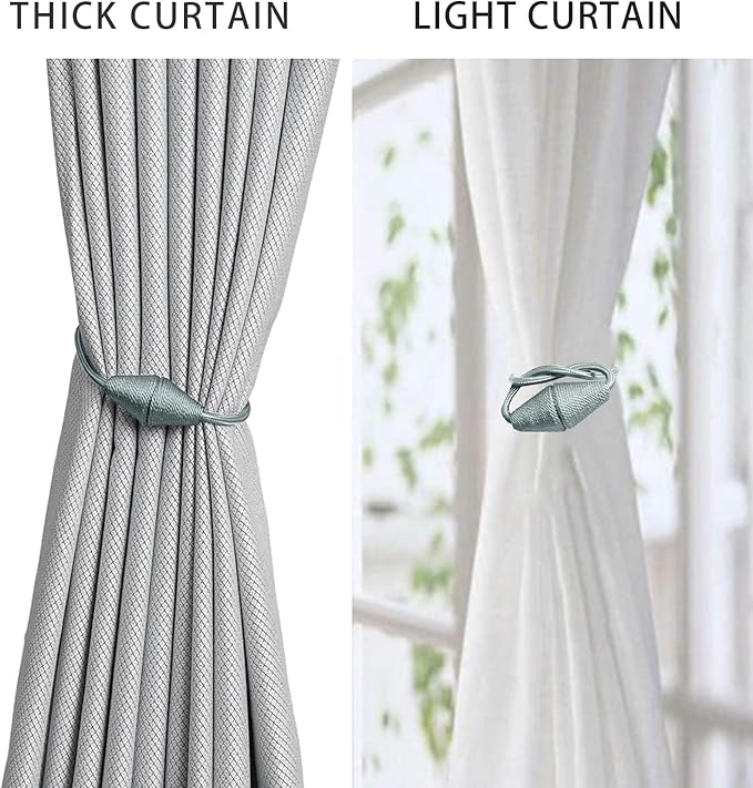 2 PCS Magnetic Curtain Tiebacks, European Style Convenient Drape Tie Backs - Image 5