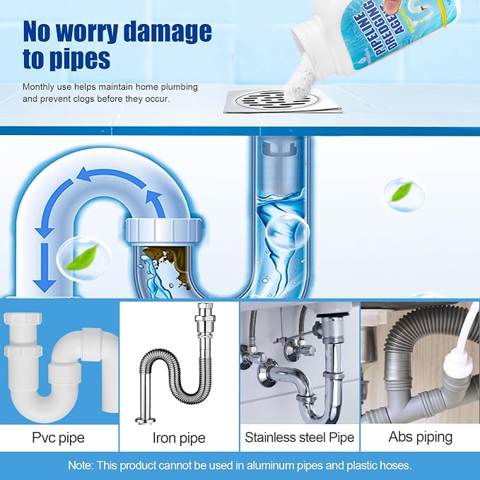 Pipeline Dredging Agent, Drain Clog Remover, Powerful Unclog Sink Drain Cleaner - Image 4