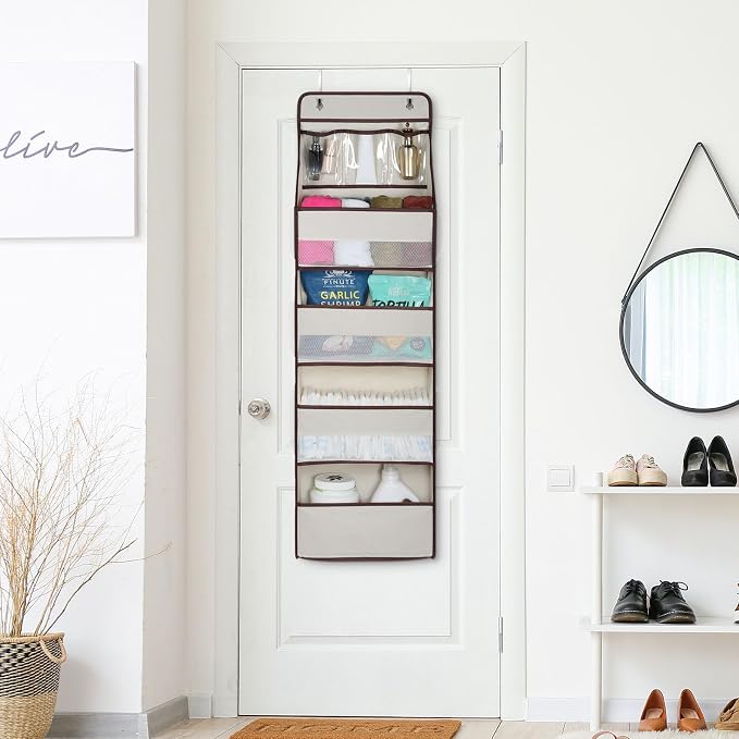 Univivi 5-Shelf Fabric Door Storage Over Door Hanging Organizer - Image 5