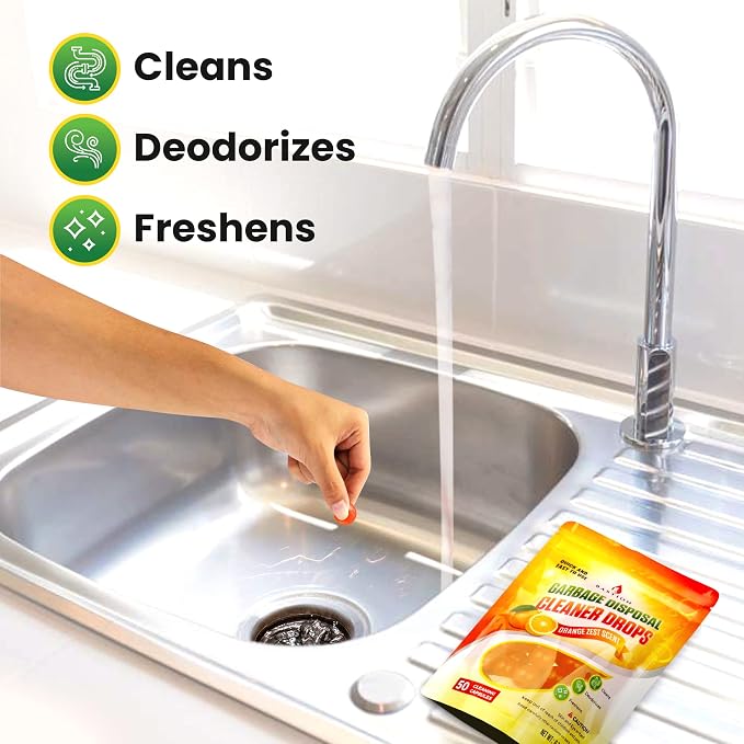 Bastion Garbage Disposal Cleaner and Deodorizer Drops-] Orange Zest Scented - Image 6