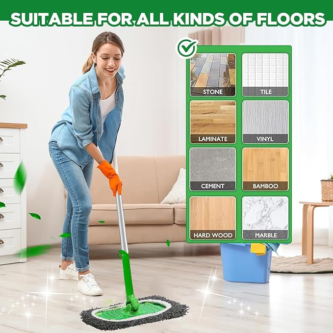 Reusable Microfiber Mop Pads Washable Wet Pads Compatible - Image 5