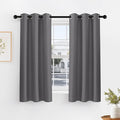PONY DANCE Gray Black Out Curtains 54 inch Long, Thermal Insulated Draperies by PONYDANCE