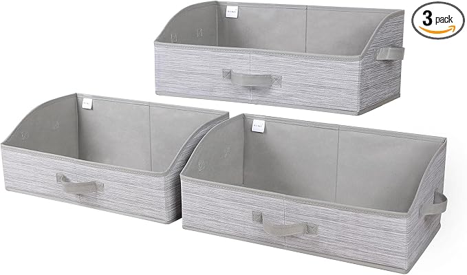 WUIKE Closet Organizers and Storage, Foldable Trapezoid Storage Bins by WUIKE