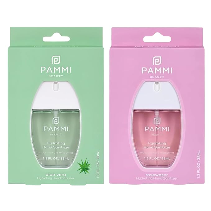 PAMMI Power Mist Hydrating Hand Sanitizer Spray, Portable Travel Size Pocket by PAMMI