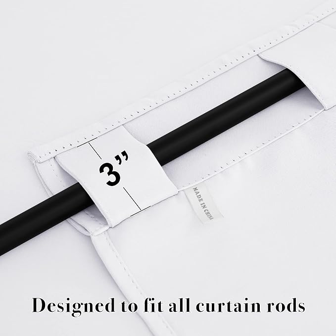 RYB HOME Blackout Curtains 80 inches Long Thermal Insulating Large Window - Image 3