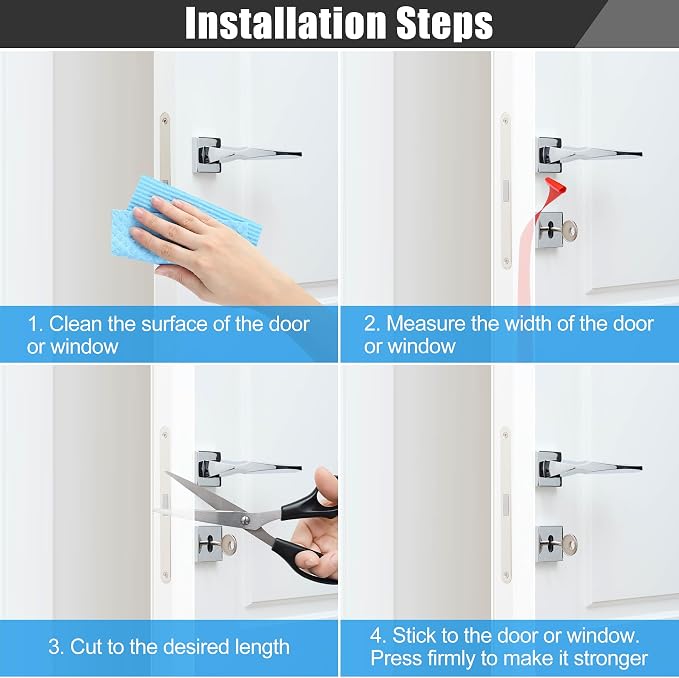 Draft Seal Tape for Doors and Windows 3 in x 10 Ft Silicone Weather Stripping - Image 5