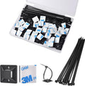Strong Back-Glue Self Adhesive Cable Zip Tie Mounts Kit by CZXNBI